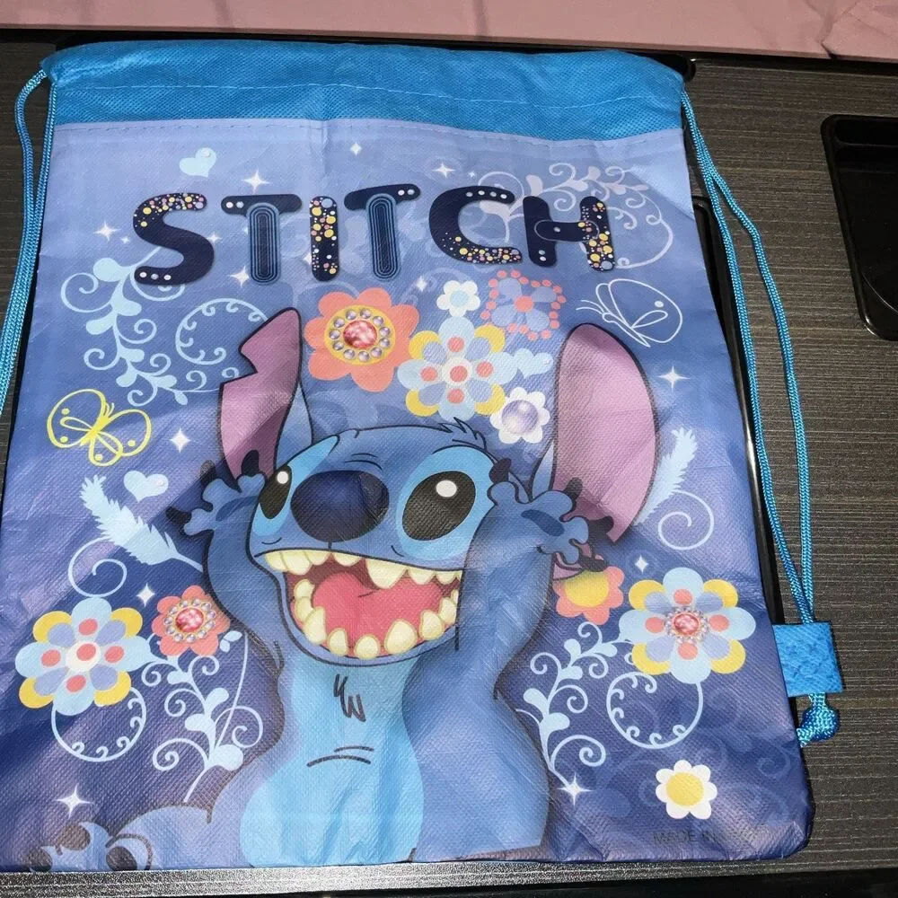 Lilo & Stitch Drawstring Blue Cinch Sack String Backpack School Gym Choose Color